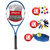 MJIAN碳复合网球拍初学训练网球拍送训练底坐网球(PRO200蓝色)