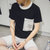 卓狼2016新款纯色圆领男士短袖T恤衫韩版大口袋半袖t恤男潮T55(黑色 XXXL)