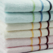 洁丽雅（单条装 三色随机）竹纤维毛巾面巾素雅毛巾 GME0037(米)