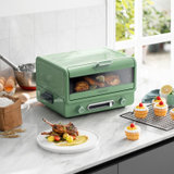 摩飞电器（Morphyrichards）小魔箱电烤箱家用小型烘焙煎烤一体多功能锅台式烧烤机蛋糕烤箱 MR8800(清新绿)