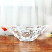 欧式水晶玻璃果盘现代时尚珠点水果盘大号创意客厅水果盘盘子(30卵石果斗)
