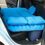 车载充气床 汽车旅行床自驾游户外气垫床 轿车SUV通用车中床后排车震床(一体蓝色)