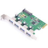 西霸（SYBA）FG-EU306B-1 PCI-E转USB3.0扩展卡外置4口PCIe转接卡 NEC芯片