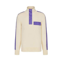 Dior男士白色紫色细节长袖T恤 113M623A-T192-084L码白 时尚百搭
