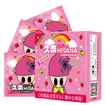 久奈安全套 日本不二产避孕套 梦幻立体3片装4段凸点螺纹情趣安全套