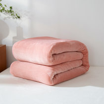 共悦床上用品 冬季加厚法莱绒毛毯 保暖法兰绒空调毯 单双人加绒午休盖毯子(玉色 默认)