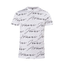 ARMANI JEANS 阿玛尼男士休闲字母印花短袖T恤 3Y6T40 6JPFZ(白色 XL)