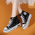 黑色高帮鞋女夏季薄款内增高小个子休闲鞋2021新款厚底高帮帆布鞋(黑色/5537(含内增共6.5cm))
