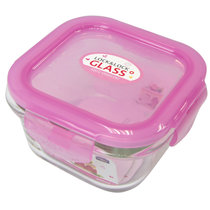 乐扣乐扣KT耐热玻璃保鲜盒 粉色保鲜容器 保鲜盒饭盒便当盒LLG428(LLG205-PKT300ml 默认版本)