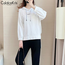 CaldiceKris （中国CK）时尚休闲卫衣单衣CK-F1001(白色 L)