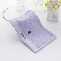洁丽雅ME3113 50*24cm 纯棉卡通毛巾 可爱吸水小面巾儿童清新水果款款毛巾(紫色)