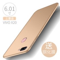 VIVOX20手机壳磨砂硬壳 步步高X20plus保护套防摔全包后盖 x20轻薄简约男女款外壳(土豪金 X20)