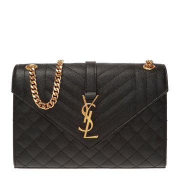 ysl圣罗兰女士logo链条包600185bow911000黑色时尚百搭