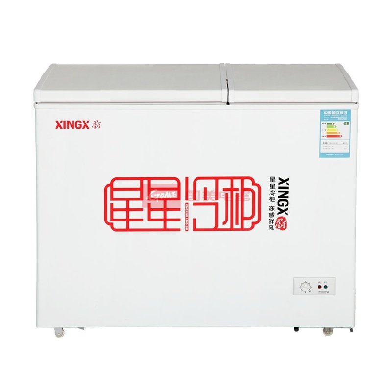 星星冰柜(xingx)bcd-160jd 160升家用双温大冷冻小冷藏双箱双室双顶
