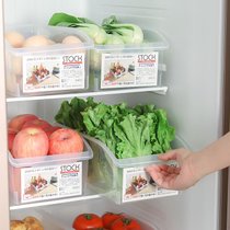 冰箱收纳盒食品级保鲜专用厨房整理食物储存蔬菜水果储物盒子7ya(敞口式4个装【出口品质，破损包赔】)