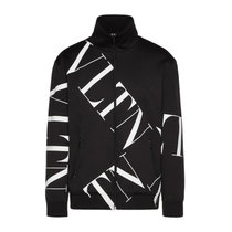 Valentino男士高领纹针织面料运动衫SV3MF05A-5G2-0NI01M码黑色 时尚百搭