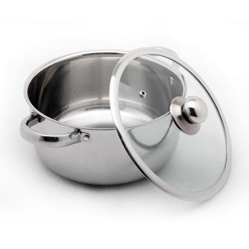 食全食美鱼鳞网纹深烧锅/白金不锈钢汤锅/电磁炉通用sqsmt-3526k