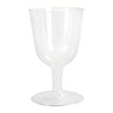 金五缘一次性塑料葡萄酒杯 红酒杯 透明高脚杯 组合短杯（100毫升*150个）