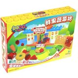 培培乐儿童玩具积木拼插加彩泥变幻系列鲜果蔬菜坊9333