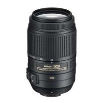 尼康（Nikon） AF-S DX 55-300mm f/4.5-5.6G ED VR 防抖镜头(55-300黑色 55-300标配)