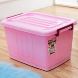创简坊（CJIANFF）250L大号加厚塑料收纳箱被子衣服储物箱玩具收纳盒大码整理箱(粉红色)(250L长81宽59高51)