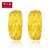 周大福（CHOW TAI FOOK）游乐场系列 玲珑球 足金黄金耳钉 计价（工费168元）F202531 约3.91g