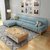 A家家具 北欧现代沙发 三色可选棉麻实木框架客厅家具DB1556(湖水蓝 三+左贵)