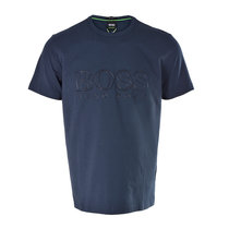 Hugo Boss男士短袖T恤 TEELOGO-50404390-410S码深蓝色 时尚百搭