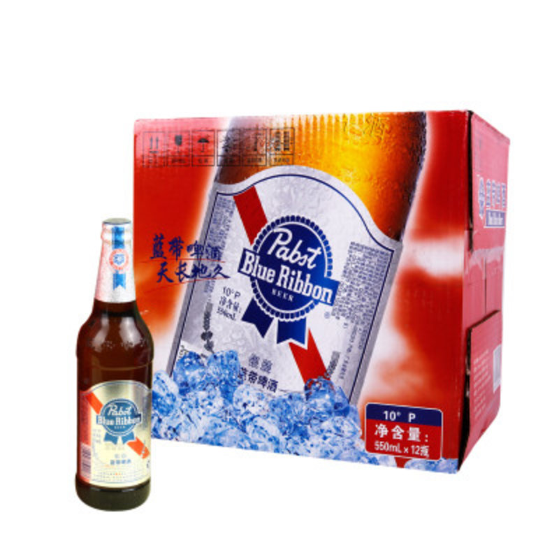 啤酒蓝带银装啤酒550ml12瓶箱返回商品页