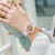 GEMAX格玛仕女士手表时尚气质款全镂空防水全自动机械表手表女休闲时尚女神腕表(橙色 皮带)