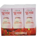 韩国进口 宾格瑞草莓味牛奶 200ml*6