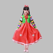儿童韩服民族演出服朝鲜族表演服装幼儿男童女童大长今舞蹈摄影服(绿色女款)(160cm)