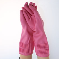 韩国克林莱家务手套橡胶加厚防水厨房清洁洗碗洗衣服耐用乳胶手套(粉色 MINI（迷你号）)