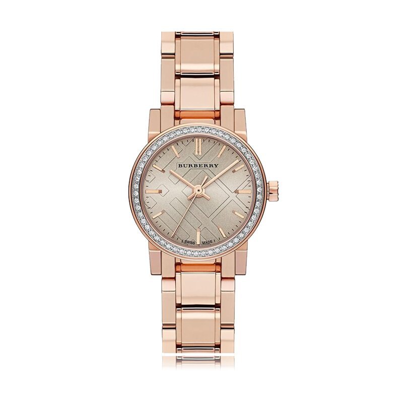 【burberrybu9225时尚品牌表灰色图片】巴宝莉(burberry)时装镶钻钢带