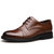 牧惠森2016男士圆头系带婚鞋男式正装商务皮鞋M0603(棕色 40)