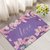 潮牌地毯地垫门垫脚垫卧室浴室防滑垫吸水进门厨房门厅门口地板垫(80*120厘米 紫色玫瑰)