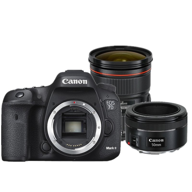 佳能(canon)eos 7d2 markii单反ef24-70mmf/2.8liiusm  ef50/1.