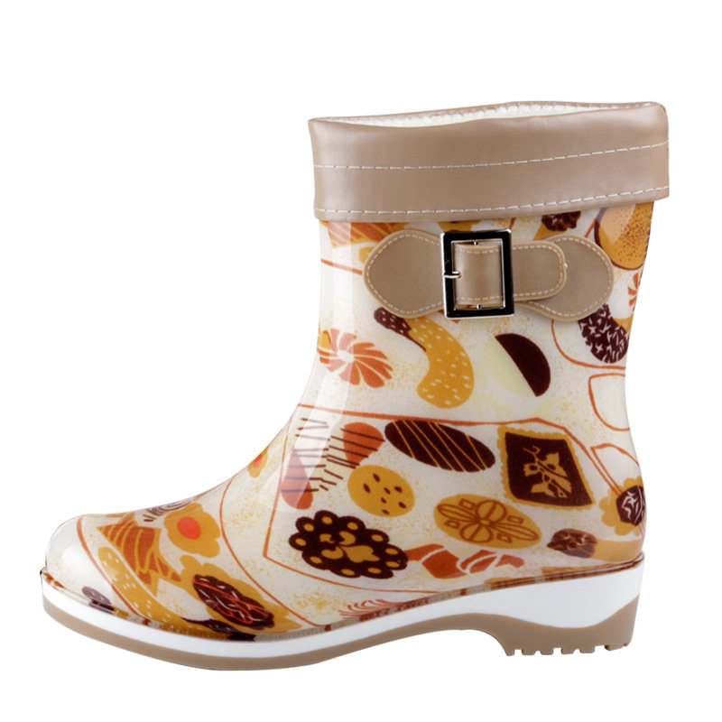 【创简坊雨伞雨具图片】创简坊(cjianff)2016冬季新款雨鞋女中筒防滑