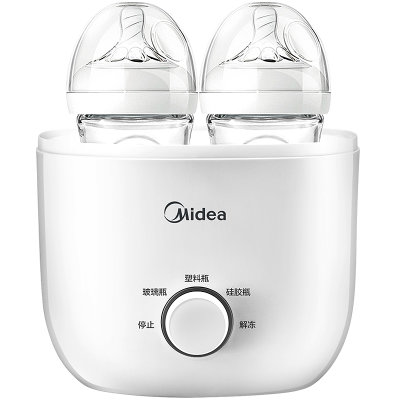 美的（Midea）婴儿温奶器恒温调奶器 双奶瓶暖奶器 深度79mm加热解冻宝宝辅食 一代暖奶器WNK0201(美的 WNK0201)