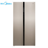 美的（Midea）535升智能风冷无霜家用对开门冰箱 BCD-535WKZM(E)（波光金）制冷节
