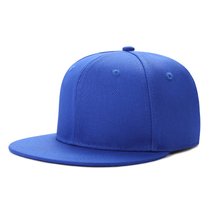 SUNTEK帽子定制刺绣logo印字订做鸭舌广告帽男女diy定做儿童团体棒球帽(均码可调节（54-60cm） 平檐宝蓝)