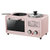 多功能烤箱早餐机网红同款烘培机全自动小型多士炉家用三明治机(粉色四合一【标配】)