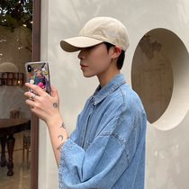 SUNTEK帽子鸭舌帽男潮新款帽软顶男士男生棒球帽春夏潮流简约夏季防晒帽(可调节 847浅卡其)