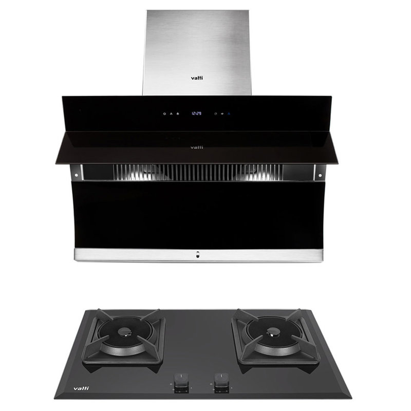 华帝vatti烟灶套餐cxw238j656azjztbh838b侧吸烟机排风量18m3min黑