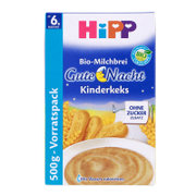 （包税）德国HiPP喜宝有机谷物牛奶饼干燕麦晚安米粉3471 （6个月以上宝宝辅食 500g）