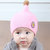 牛奶朋友新生儿春秋冬季胎儿帽男女儿童帽子毛线帽婴儿帽子(粉色 均码0-15个月（40-48CM）)