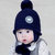 牛奶朋友冬季宝宝时尚护耳男女儿童毛线帽纯色绒布帽子围巾2件套(藏青色（单帽） 均码（42-50cm）)