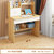 儿童学习桌家用卧室写字桌现代简约小型书桌书柜一体套装升降桌椅(80原木色-升级款)