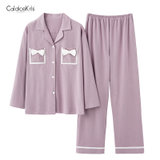 CaldiceKris（中国CK）纯棉长袖休闲宽松家居服女式两件套装CK-FSB3051