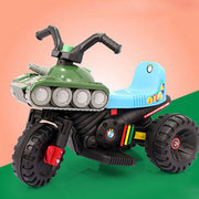 坦克儿童电动车宝宝三轮摩托车童车带灯带音乐电动三轮车(绿色)